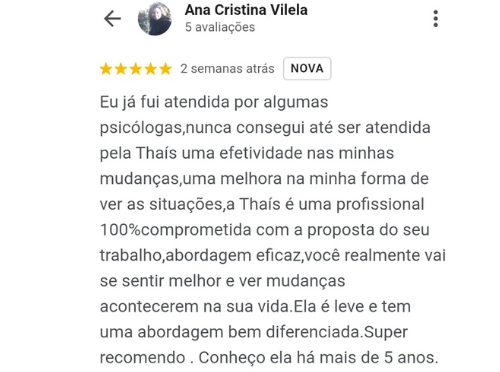 depoimento da clinica de psicologia em florianopolis Thais Barbi